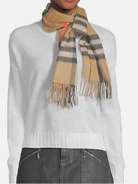Burberry Giant Check Cashmere Scarf